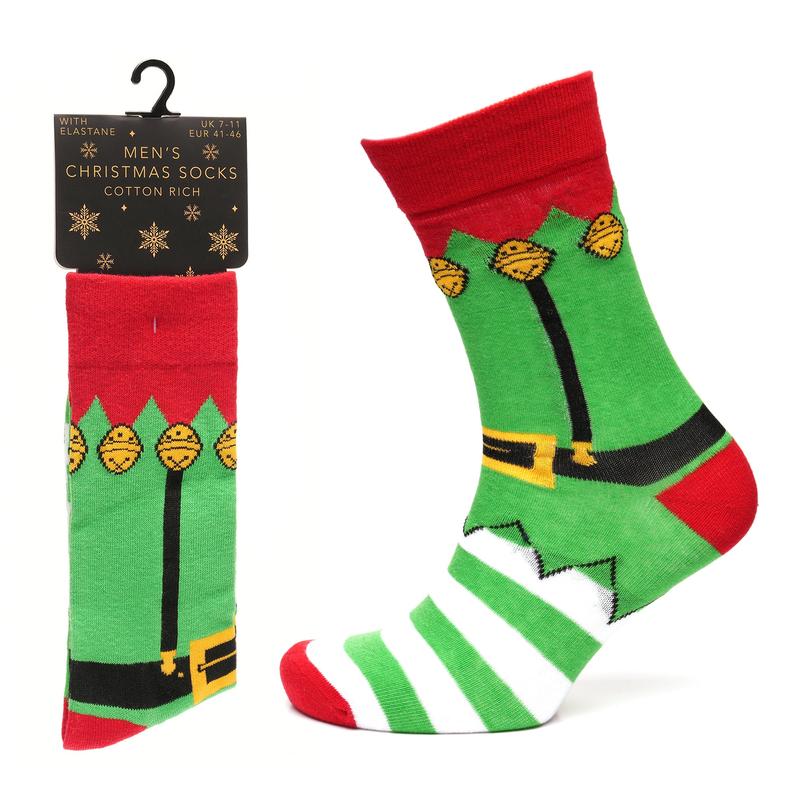 RJM Cotton Rich 1 Pair Christmas Socks Gift Present Stocking Filler Xmas Novelty 7