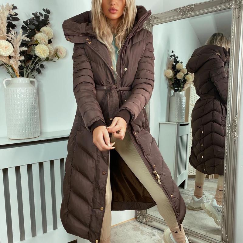 Women's Penelope Longline Coat with Belt, Padded for Comfort - Womenswear, Jackets 4