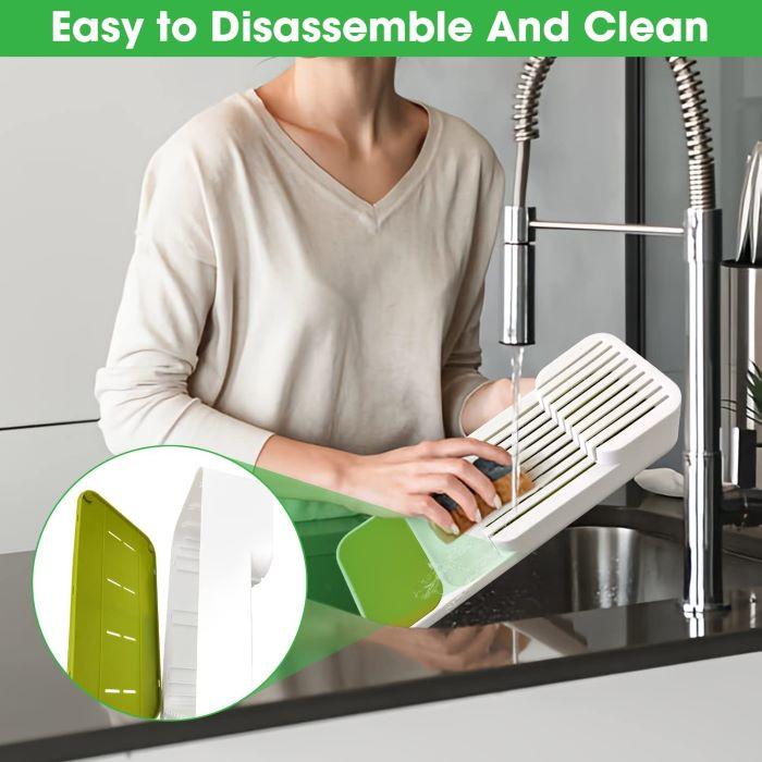 Kitchen Knives Storage Knife Holder Organizer Kitchen Drawer Cutlery Storage Tray and spoon forks Tableware Organizer Container For Spice Bottles Knives Block Rack, 2pcs White, Free Shipping Knife Organizer Knife Storage Reusable Sturdy Utensil 6