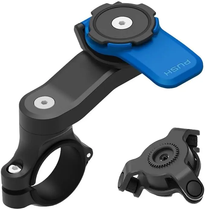 Bike Phone Holder for Smartphones (4.7"-7.4") | 360° Rotatable Motorcycle Phone Mount with Quick Release Clamp | Durable, Secure Handlebar Phone Holder for Cycling & Motorbikes