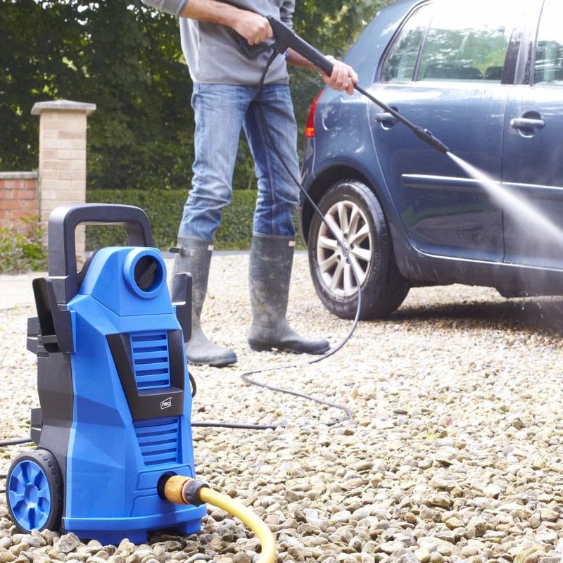 Neo Electric High Pressure Washer with Adjustable Nozzle and Washer Brush 6