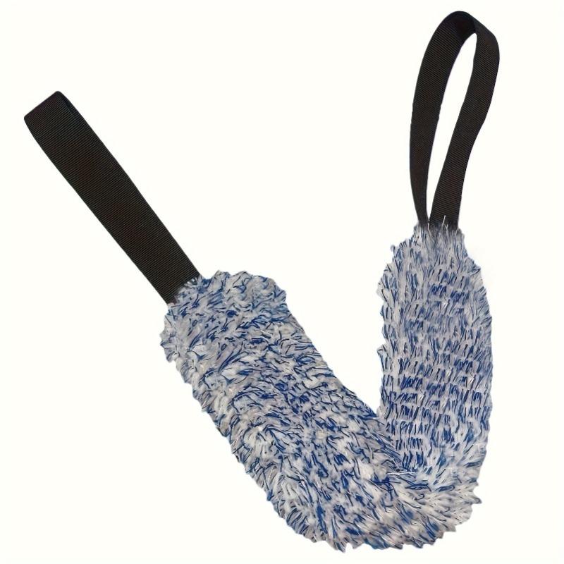 Double-Sided Microfiber Car Wheel Cleaning Towel with Long Belt - Coral Plush Tire Scrub Brush for Hub Detailing 1