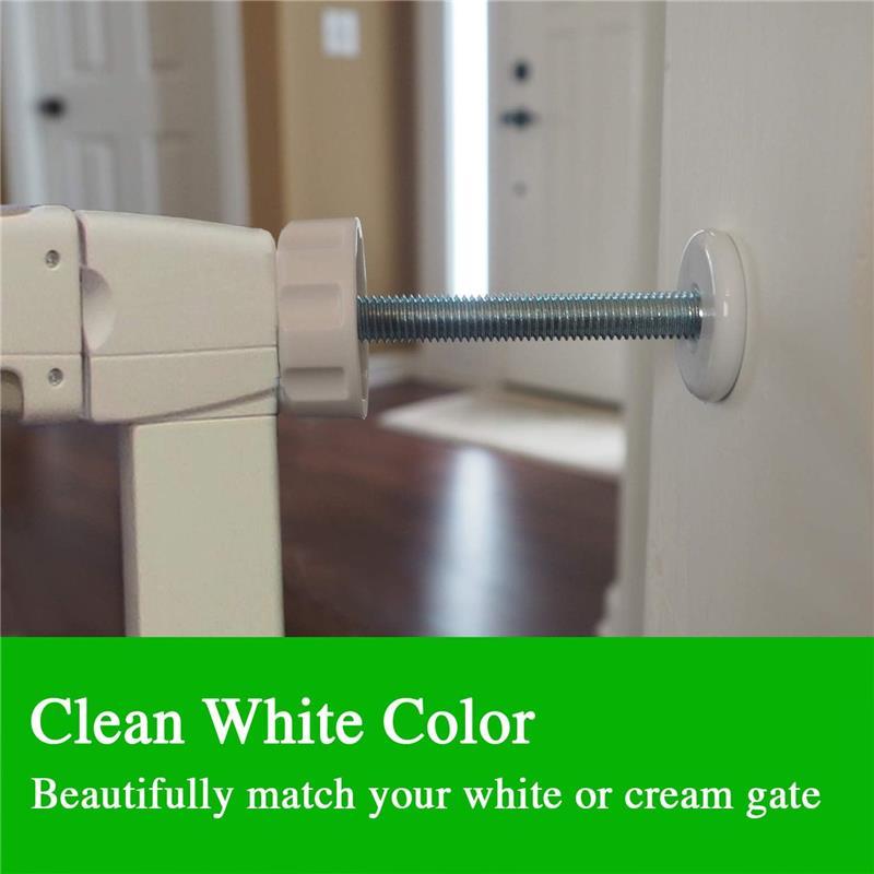 Baby Gate Guru Extra Long M10 (10mm) Spindle Rods for Pressure Mounted Gates Replacement Set - 4 Pack of M10 Spindle Screw Bolts for Baby and Pet Safety Gates - Choose Your Color (10mm, White) 3