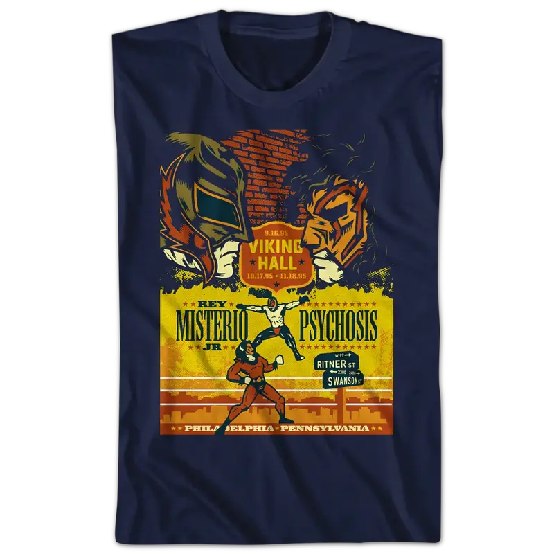 Rey Misterio Jr vs Psychosis Luchador T-Shirt 1