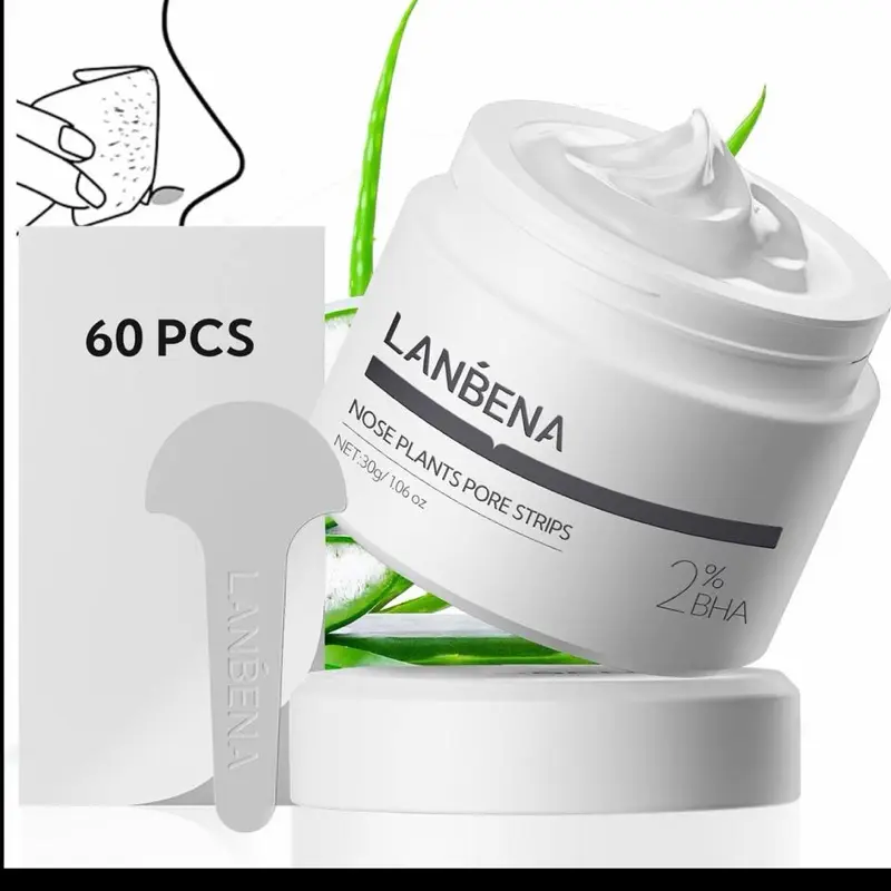 LANBENA Blackhead Nasal Mask with 60 Sheets Tear-Off Nasal Strips 0