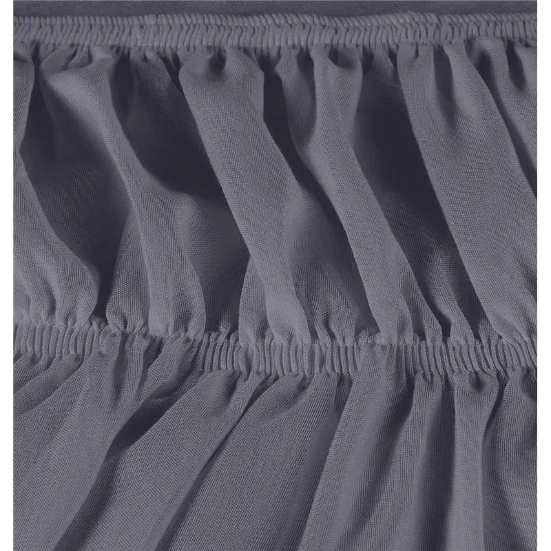Utopia Bedding Valance Sheet Double - 135 x 190 cm - Easy Wrap Around Elastic Bed Skirt - Soft Brushed Polyester Microfiber Bed Ruffle with a Drop of 40 cm - Grey 6