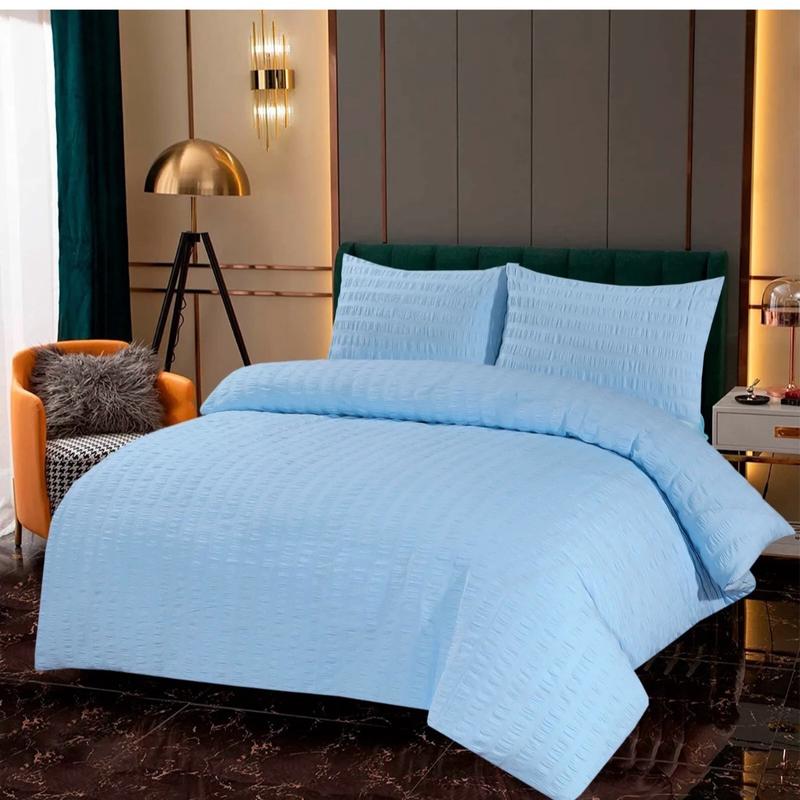 Northern Luxe Seersucker Duvet Cover Set with Pillowcases - Available in 13 Colours 2