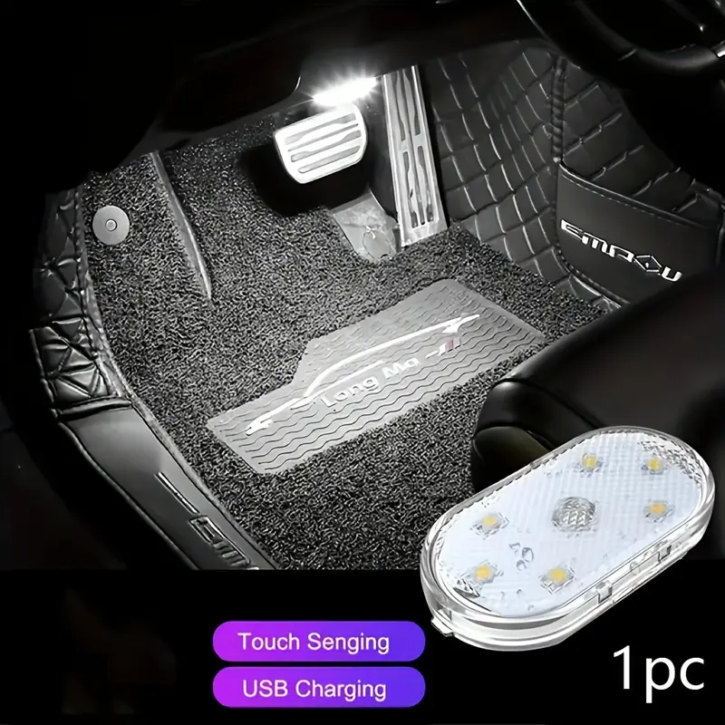 Rechargeable LED Car Touch Light - 3-Level Brightness, USB-C Charging, 360° Rotatable Magnetic Base for Cars/Trucks/Vans/Campers (Waterproof, Dimmable, Easy Stick-On Installation) 7