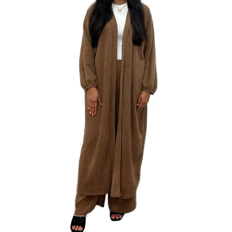 Women's Long Sleeve Knit Cardigan with trousers - Knitwear, Womenswear 7