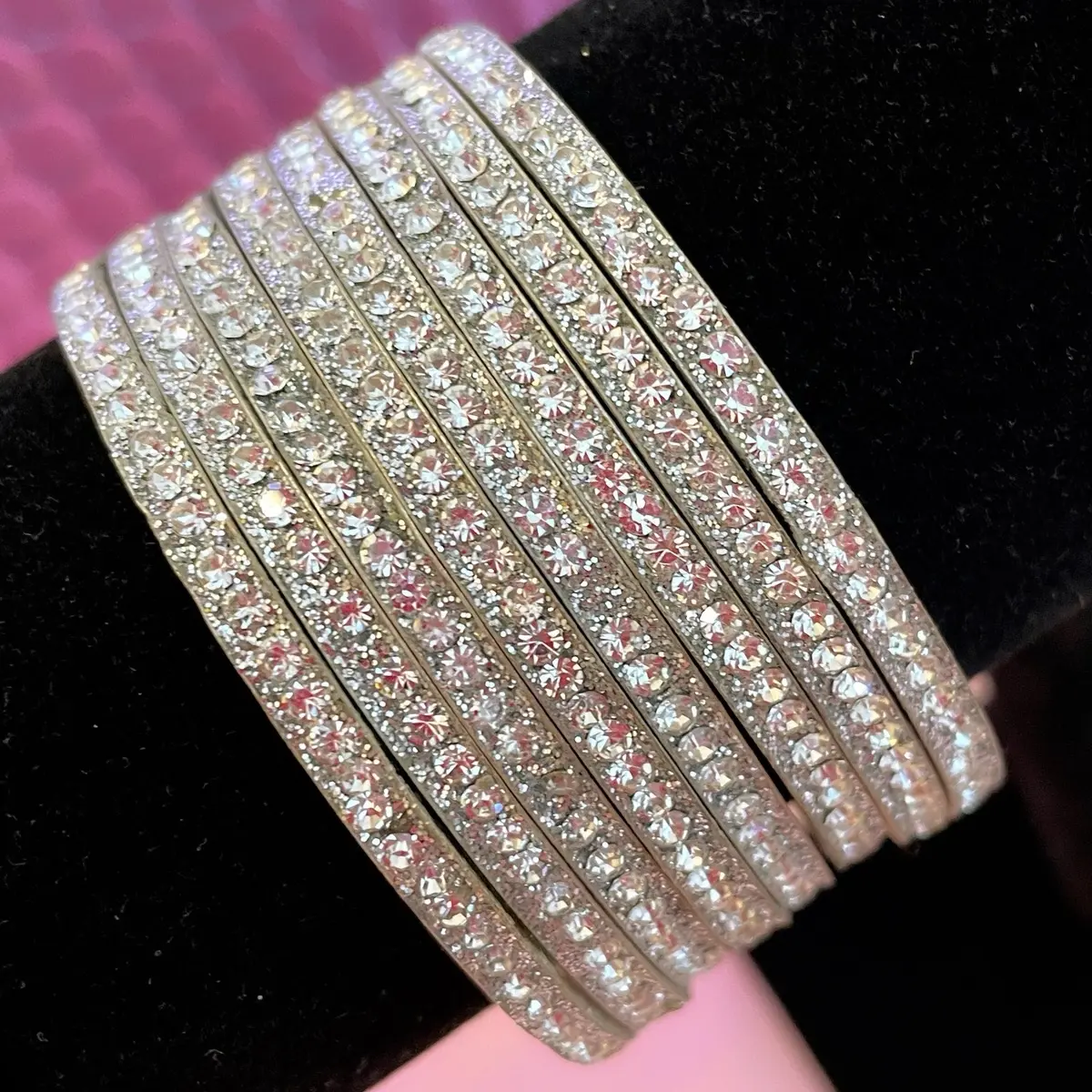 Silver Metal Bangles Set