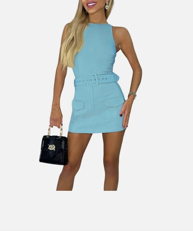 Ladies Sleeveless Cargo Skort Belted Play Suit UK S-2XL 2