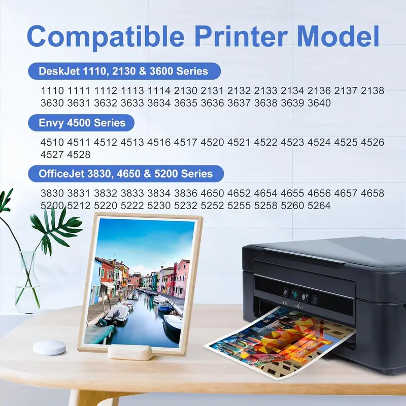 TRAHOO-63XL Ink Cartridges Black and Color Combo Packe Replacement for HP Ink 63 63XL for OfficeJet 5255 4650 3830 5258 4652 Envy 4520 4512 Printer 63 Ink 1