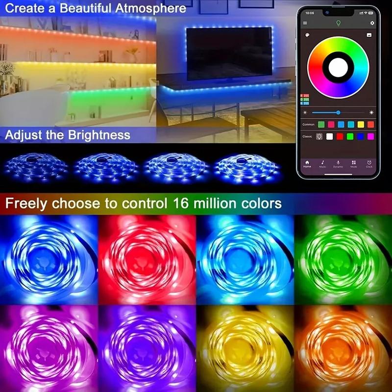 LED Strip RGB Lights 5050 Colour Changing Tape Cabinet Kitchen Lighting UK- 5-30M 5