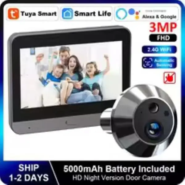 WiFi Magic Door Peephole Eye PIR Camera Digital Door Viewer Battery Powered smart doorbell