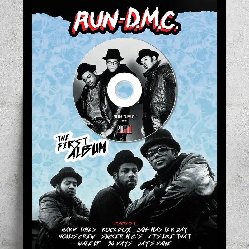 RUN DMC 'RUN DMC' FRAMED CD ALBUM PLAQUE 1
