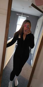 Product Review of Zip Up Ribbed Jump Suit from K**e W**e W** 0