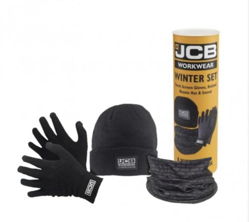 NEW JCB THERMAL WARM WINTER GIFT SET HAT KNIT GLOVES NECK WARMER WORK ACCESSORIES PERFECT CHRISTMAS GIFT 3