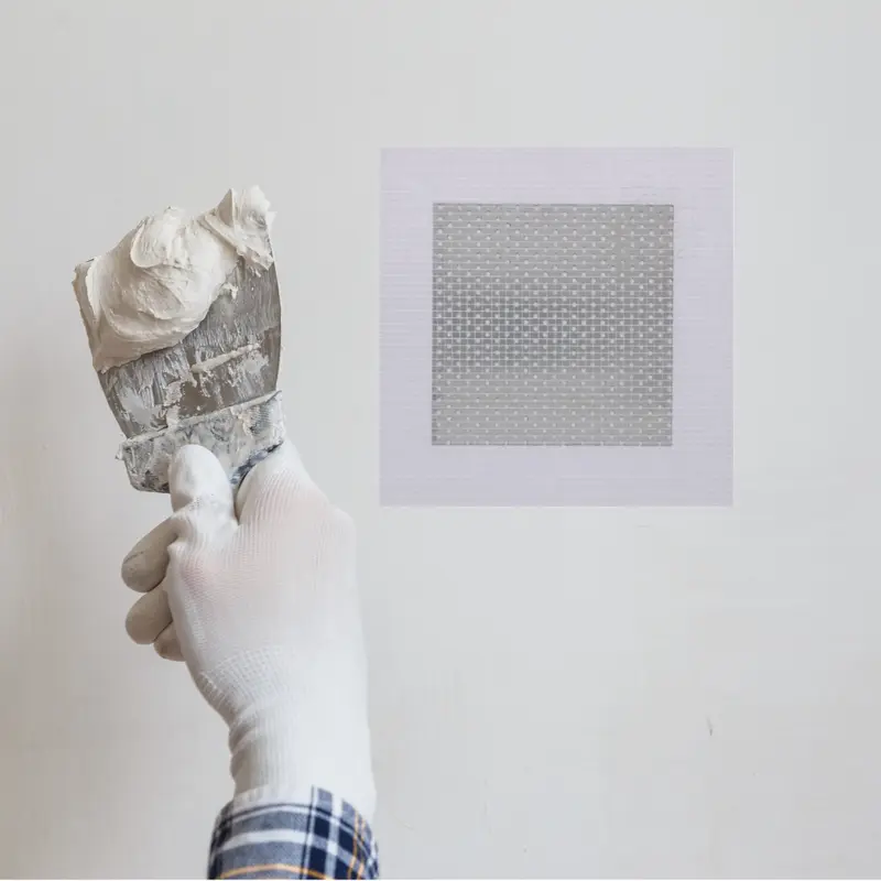 Self Adhesive Wall Repair Patch 10x10cm Mesh Drywall Ceilings Plastering 3