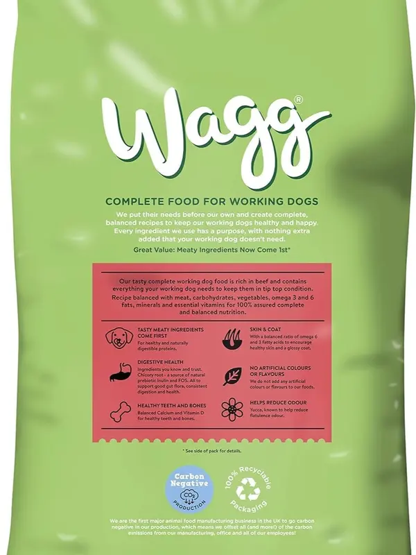 Active Goodness Complete Dry Adult Dog Food Beef & Veg 12kg - For All Active Working Dog Breeds 1