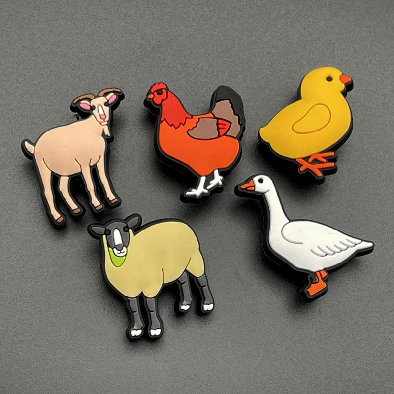 Cute Animal Croc Charms - Women's Girl's Boy's Kids Shoe Charm for Foam Clogs and Footwear - PVC Rubber with Rear Button Clip Bit - Capybara Sloth Axolotl Crocodile Cow Monkey Lion Panda Unicorn Duck Tiger Koala Turtle Butterfly Pig Flamingo croc charm 3