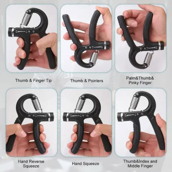 Adjustable Forearm Strengthener with Stainless Steel Spring - Gripper 5-60 kg Grip Exerciser for Strong Wrists, Fingers, Forearm, Hands 5