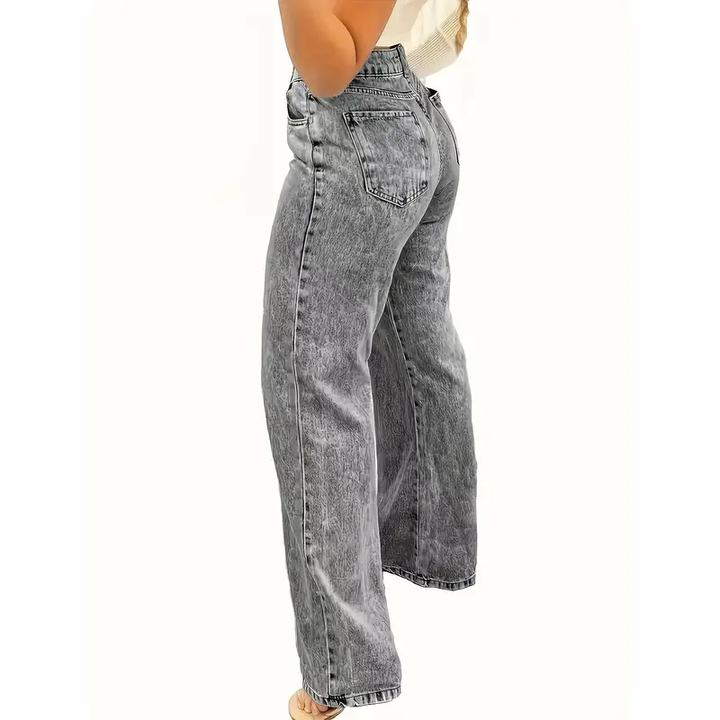 Comfortable Stretch Slim Women's Fashion Jeans, Classic Snowflake Wash, All Seasons 4