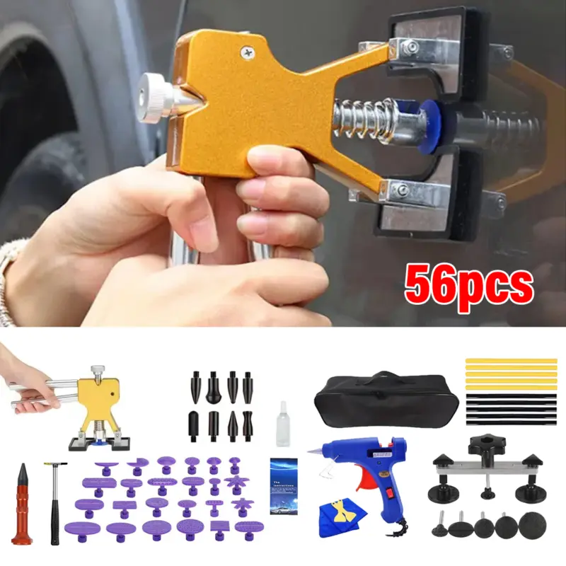 🌙[2-3 days delivery]🌙PDR Car Paintless Kit Dent Puller Lifter Repair Removal Hail Gun Tool + UK Plug 2