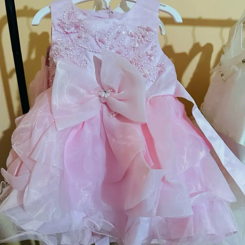 Pink Baby Dress for Girls Ages 2-6 - Perfect for Special Occasions