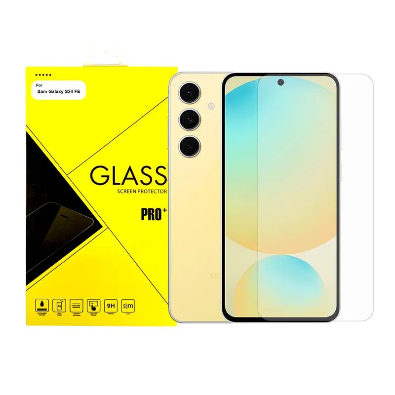 Tempered Glass For Samsung Galaxy S24 FE 5G Screen Protector Accessories Silicone Installation Cellphone 0