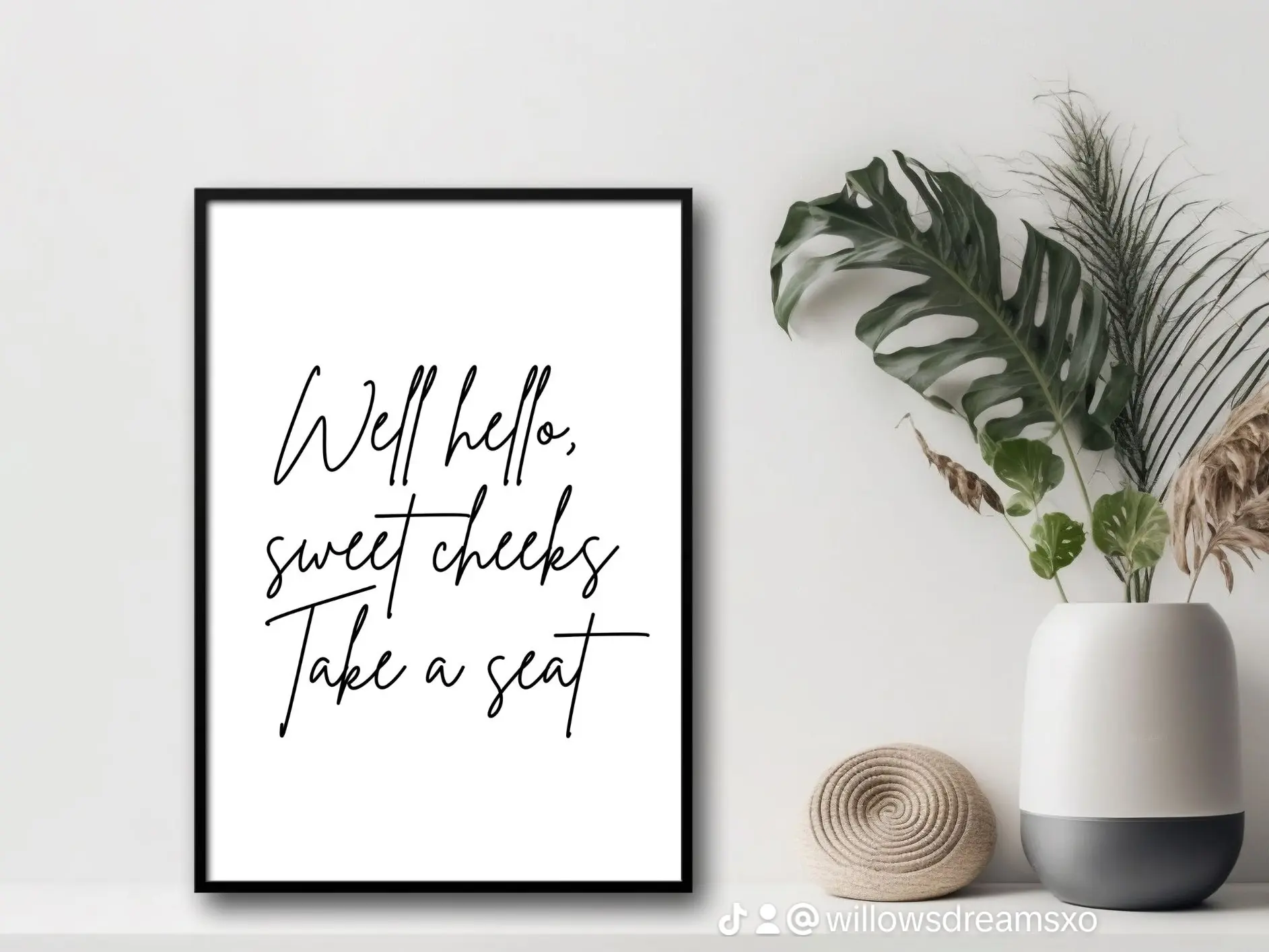 Hello Sweet Cheeks, Bathroom Print, Bathroom Decor, Toilet Art, Bathroom Prints, Bathroom Wall Art, Home Print, Funny Bathroom Prints, unframed print Decoration Glossy Poster Ornaments Artistic Photo