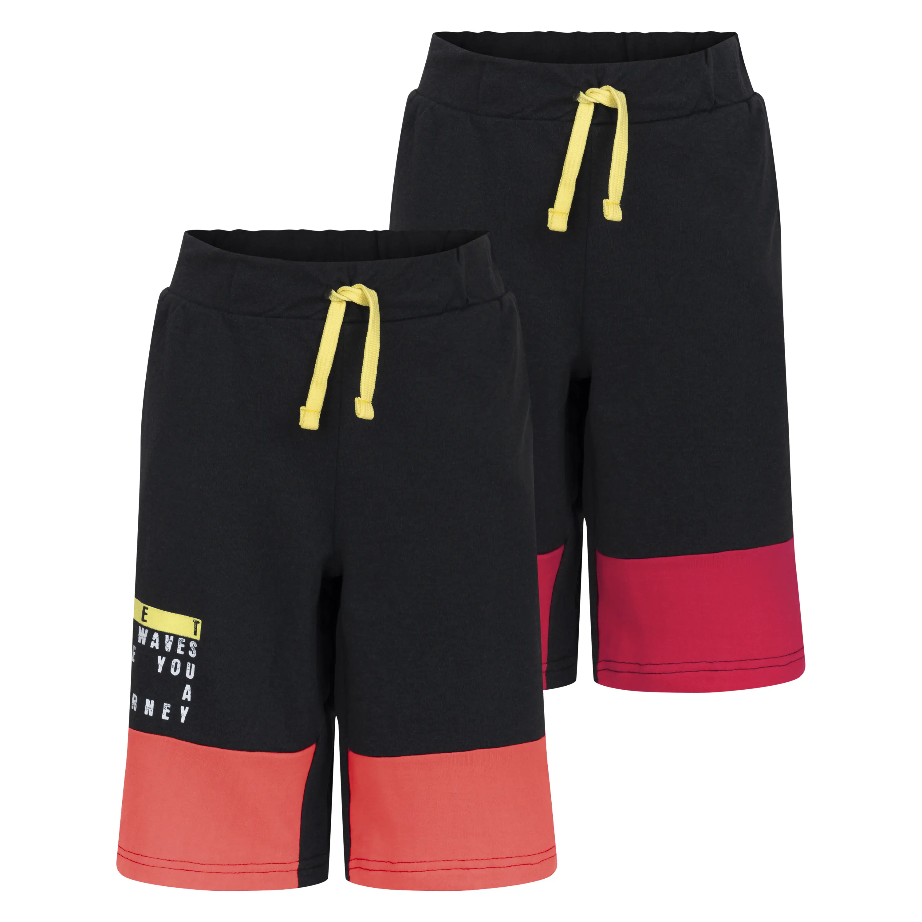 Boys 2 Pack Fleece Sweat Shorts Jogger Casual Wear 9-15 Years