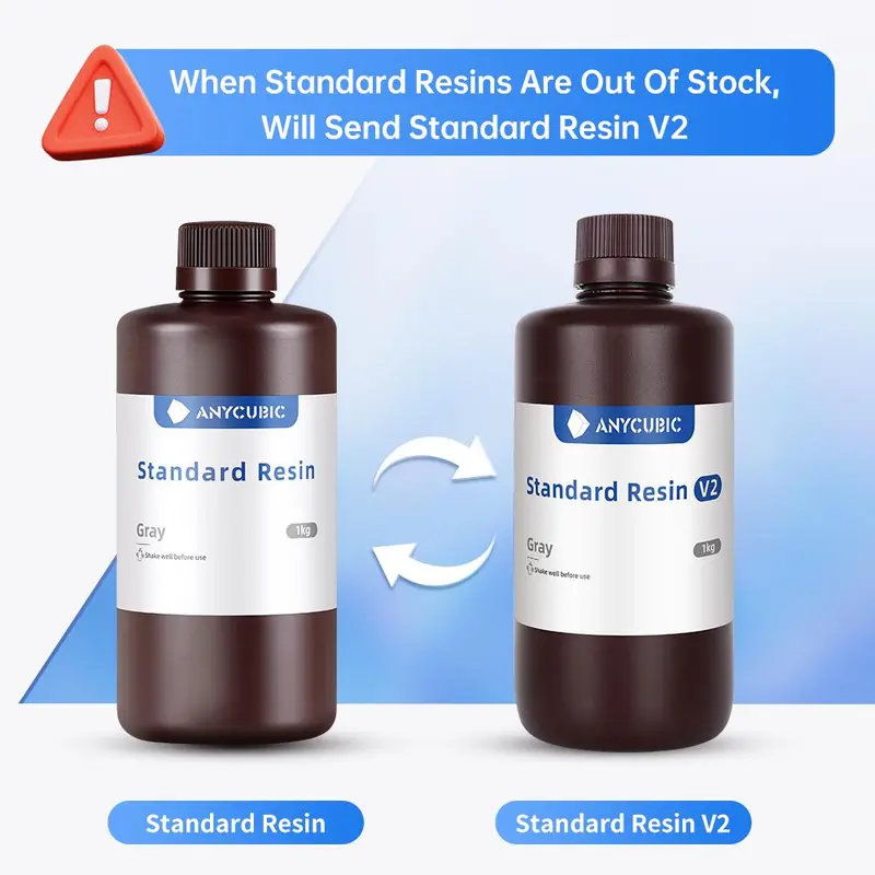 ANYCUBIC 1kg/10kg Liquid Photopolymer Standard Resin 405nm UV Resin For LCD 3D Printer Printing Material For Photon Mono 0