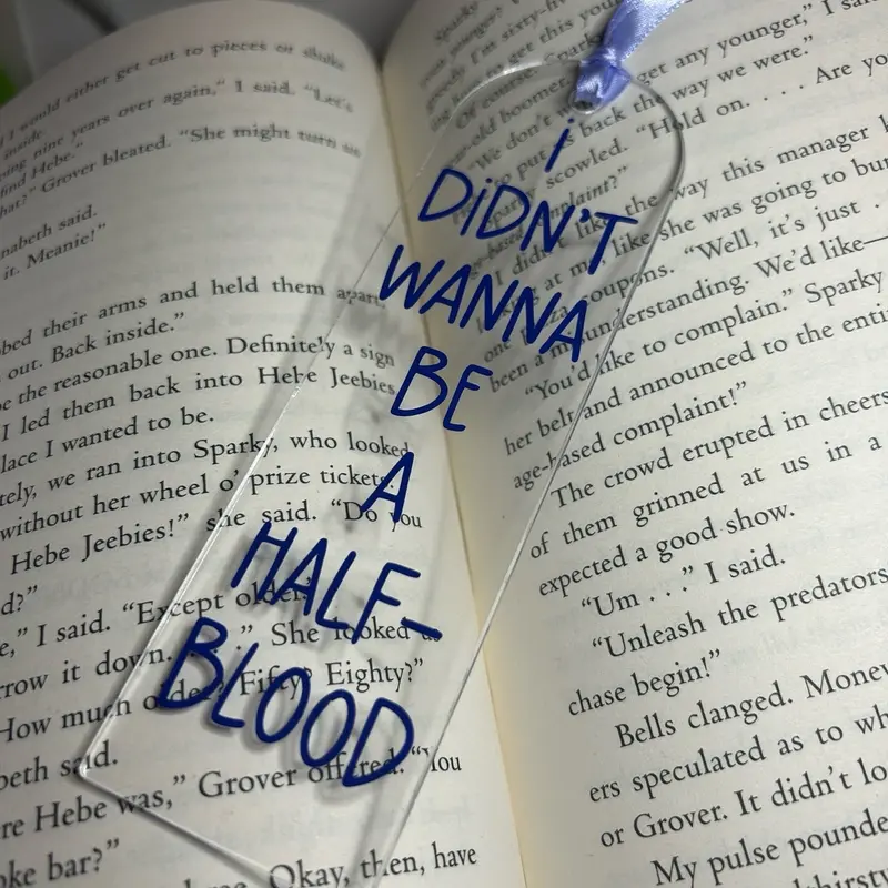Half-Blood Bookmark | Lightning Thief Musical Inspired | Percy Jackson | Theatre Gifts | Musical theatre bookmark | Book Gift | book  life 4