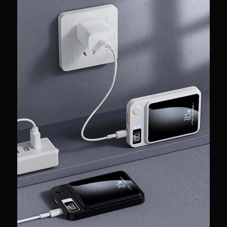 Magnetic Wireless Mini Power Bank 10000mAH with Fast Charging and Battery Level display,MagSafe Powerbank,External Battery Accessories,Compatible for Phones, iPad,Headphones,Multiple Devices Charging,Charing Mobile,Charger,Portable Charger,Gift Ideas 3