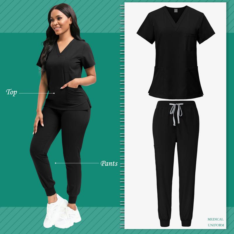 Product Introduction of Premium Polyester Nurse Scrub Set – Stylish Fitted Uniform with Badge Pouch | Perfect for Nurses & Veterinarians 15