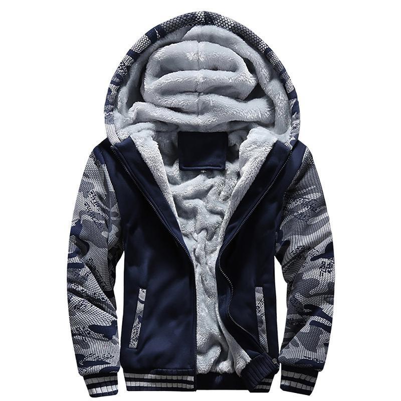 Men's Jacket Camouflage Thicken Winter Jackets for Men Fleece Long Sleeve Coat Man Casual Hoodies Streetwear Men's Coats 0