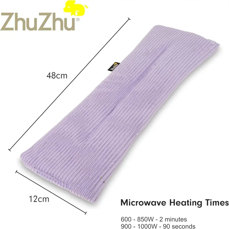 Lavender Body Wrap - Microwavable Wheat Bag - Microwave Heat Pad Soothing Hot Pack - Lilac Fleece 4