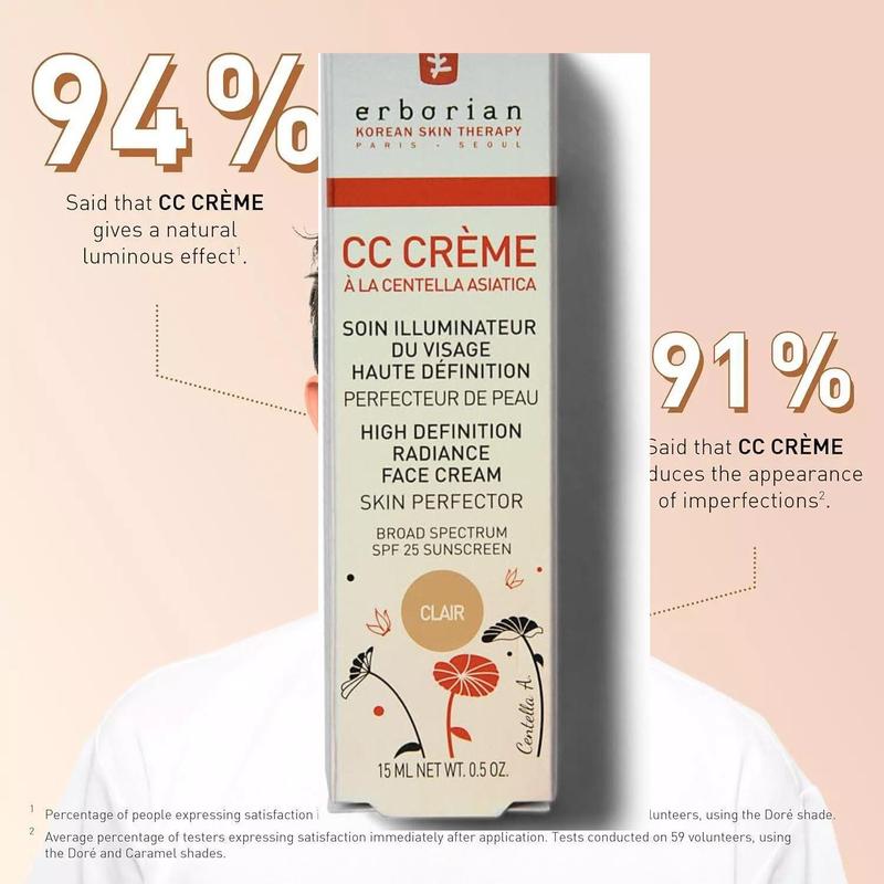 Erborian CC Cream: Lightweight Skin Perfector with Centella Asiatica, Anti-Aging Vitamin B3 & Moisturizers - Skincare 1