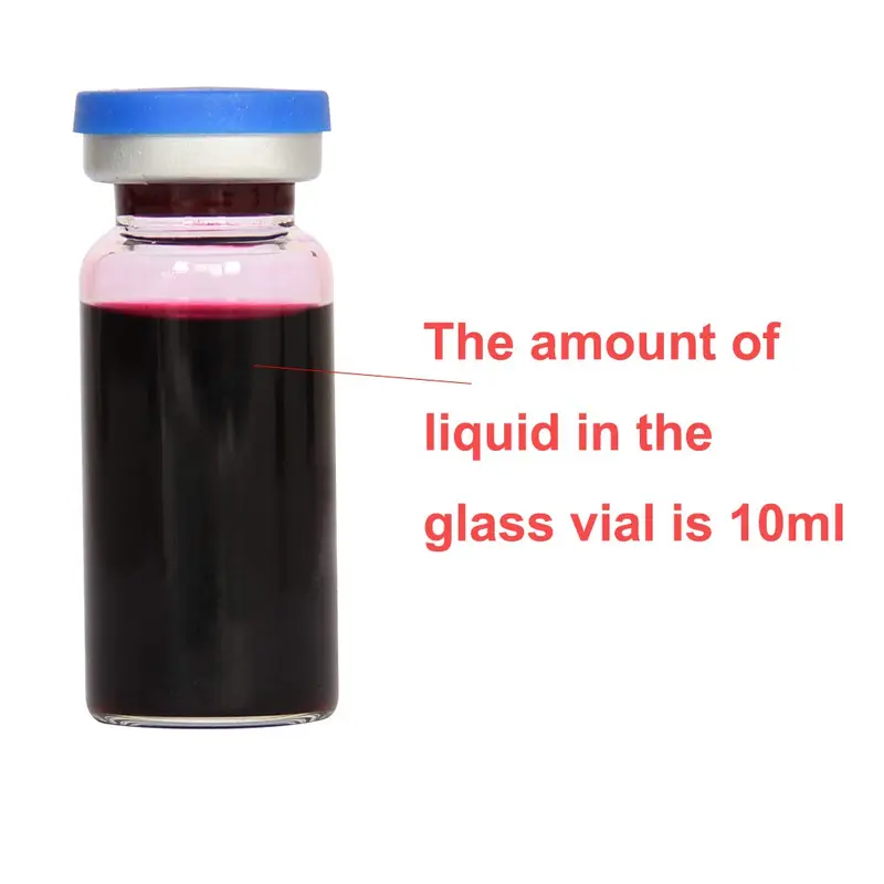 10ml Vials-Clear Glass Headspace Vials with Plastic-Aluminum Flip Off Caps and Rubber Stoppers, 100 Pack, 20mm Flat Bottom Lab Vial 3