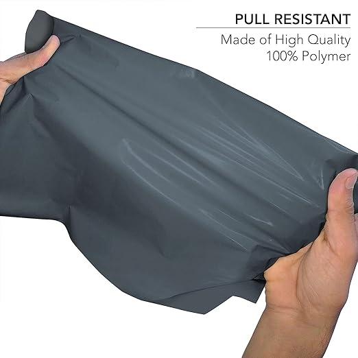100 Mixed Mailing Poly Postal Self Seal Bags 4 Sizes 25 from Each Small to Large Mailing Bags Postage Packaging Assorted Mailers Posting Shipping Post Parcel Package Bags (Black/Grey) 4