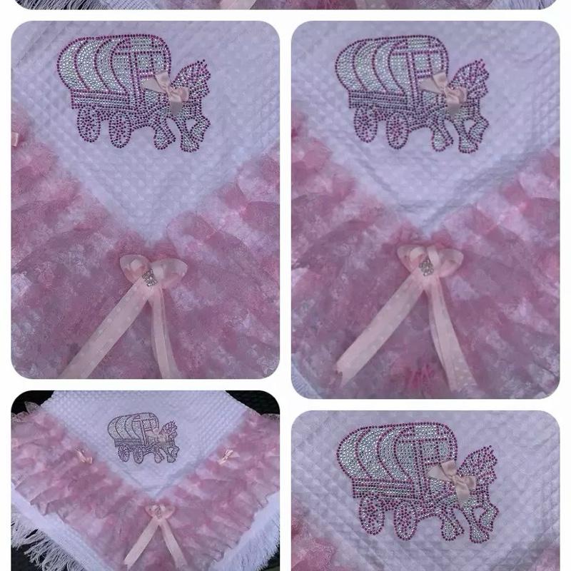 Gypsy wagon frilly blanket/shawl with bling 4