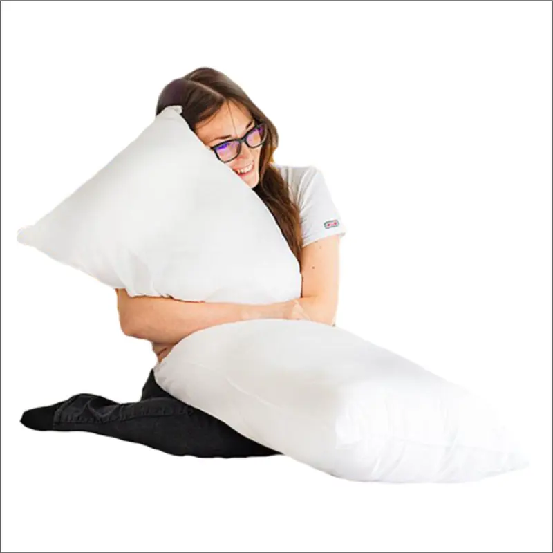 Grace Home Double 4ft 6” Bolster Pillow - Hypo-allergenic Cotton Blend Bolster Pillow Full Body Orthopedic Long Pillow for Side Sleeper, Back, Neck, Maternity Support Pregnancy Pillow Comfortable Breathable Multipack 0