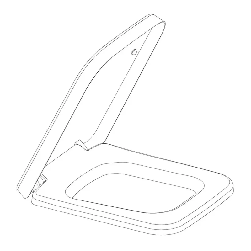 Luxury Square Toilet Seat Heavy Duty White Soft Close Top Quick Release Hinges 7