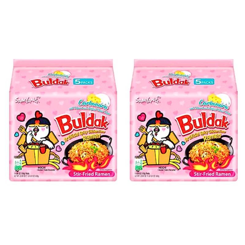 Halal Samyang Buldak Hot Chicken Carbonara Noodles (10 PCS) | Spicy Instant Buldak Ramen | Fire Noodles Buldak Bokkeum | Pansit Food | Halal-Certified Samyang Ramen for Quick & Easy Meals 2