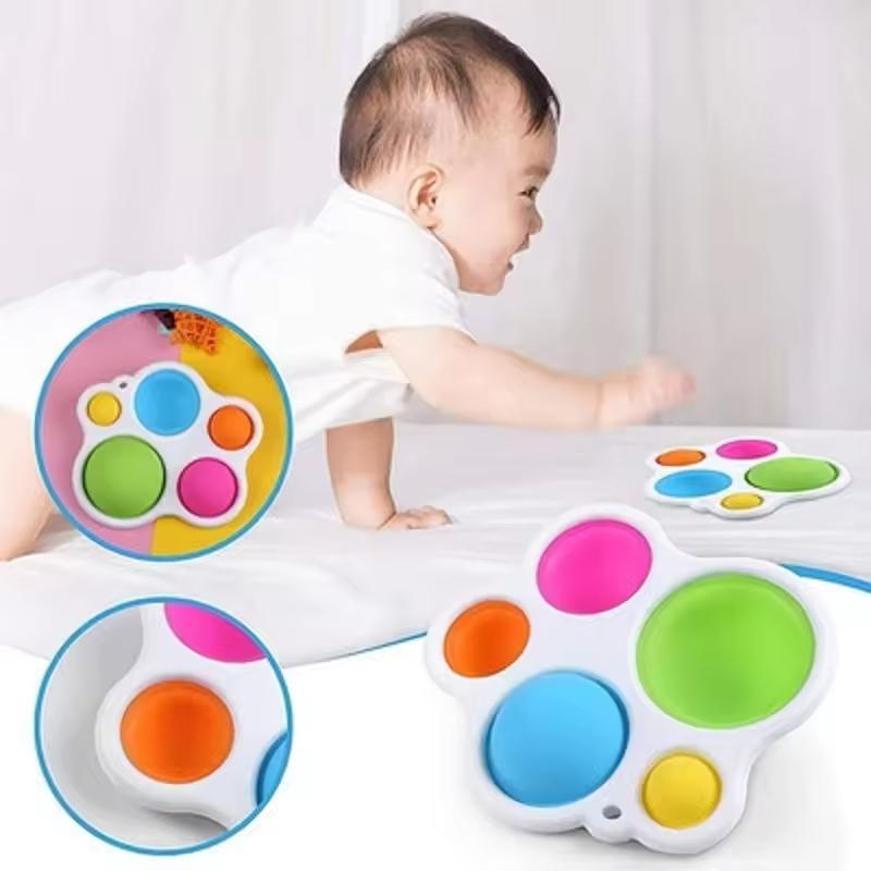 Product Introduction of Infant Baby Toys Montessori Exercise Board Rattle Puzzle Colorful Intelligence Early Education Intensive Training Fidget Toys + kids + accessories + tools + rattle + puzzle + maternity + baby + fidget +poppy 22