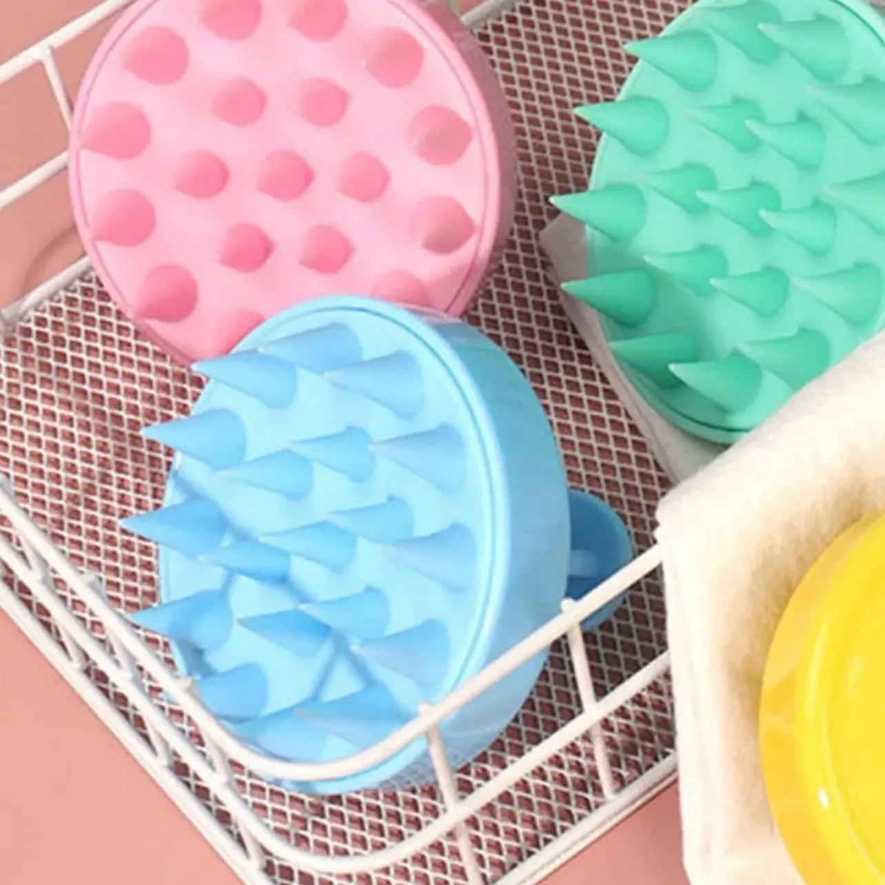 Personal Hair Scalp Silicone Massager Brush for Shower and Bath