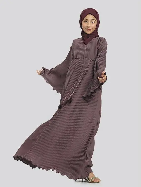 Girls Pleated Abaya