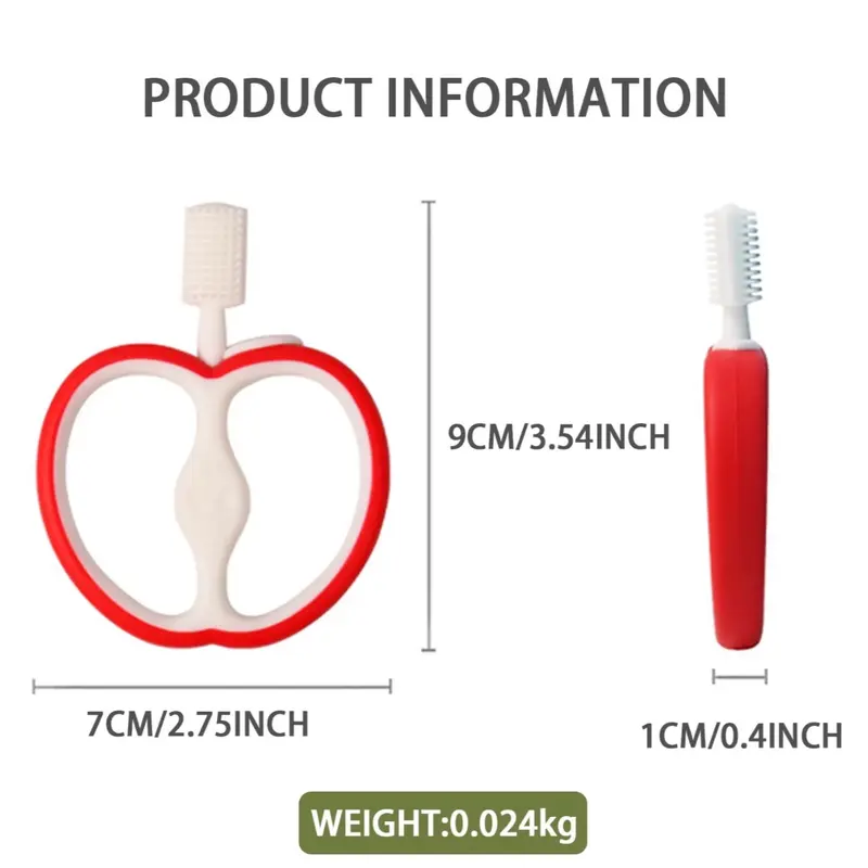 Super Cute Apple Silicone Teething Toy for Babies – Food Grade, Chewable & Durable Teether 5