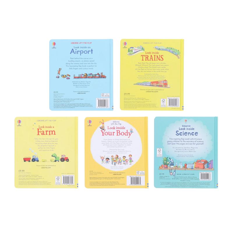 Usborne Lift the Flap Look Inside 5 Books Collection Set - Ages 5+ - Board Book 2