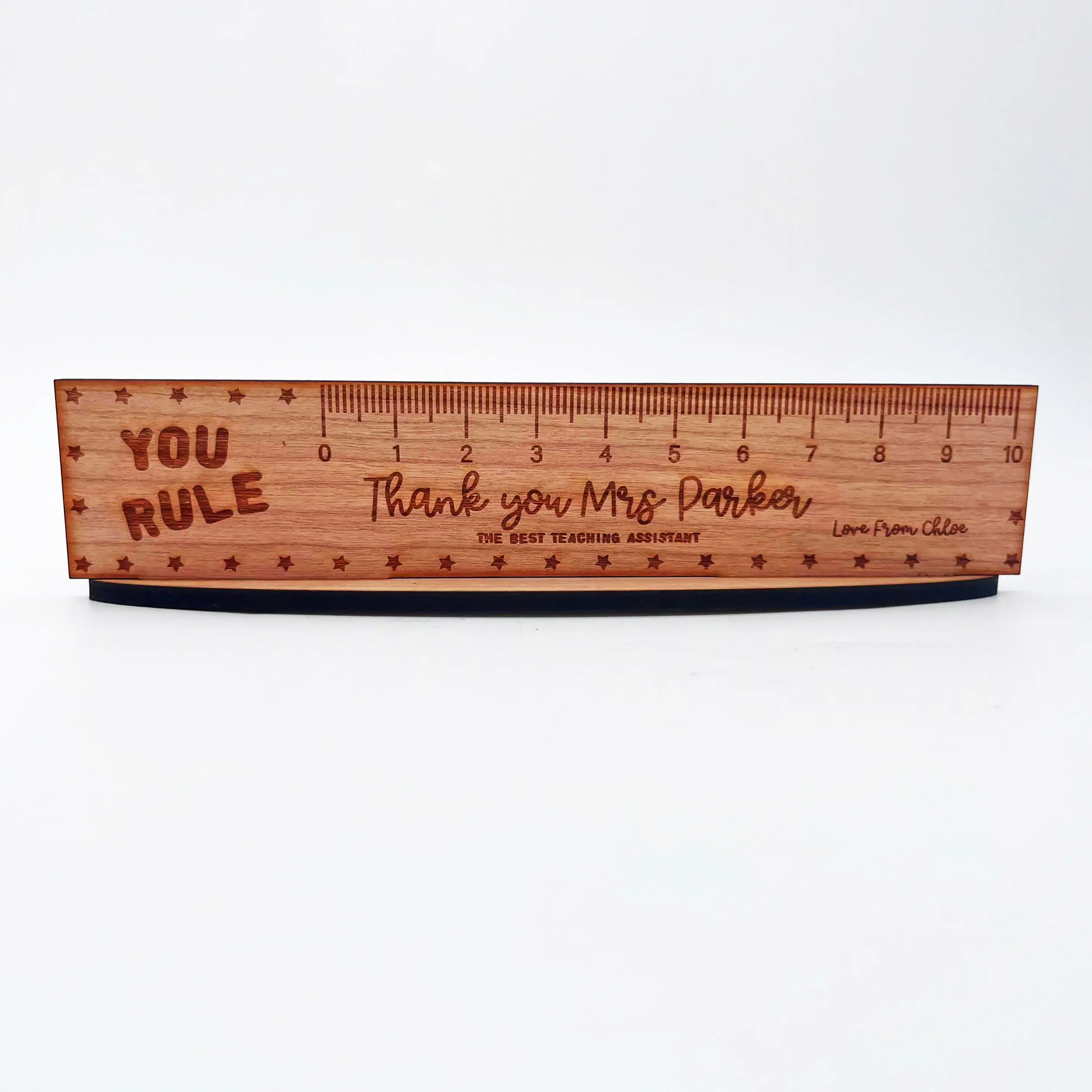 Ruler Thank You Teaching Assistant School Leavers Keepsake Personalised Gift - Personalised Gift, Custom Gift, Trinket, Keepsake, Ornament